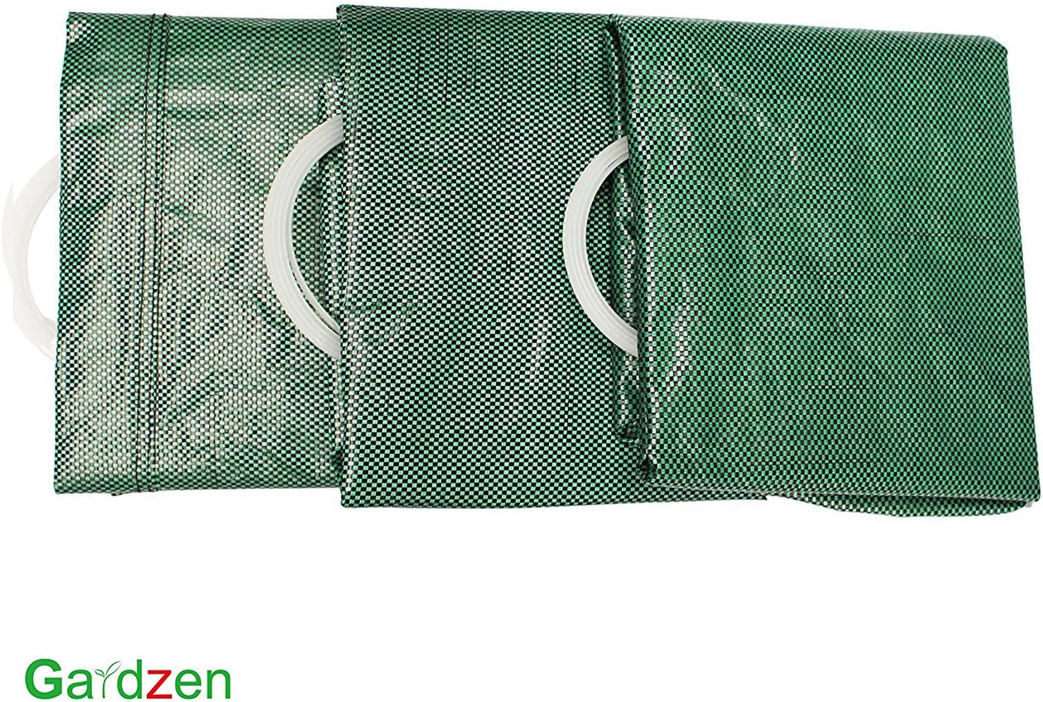 Gardzen 3-Pack 32 Gallon Yard Waste Bags, Reusable Heavy Duty Collapsible Garden Leaf Bags with