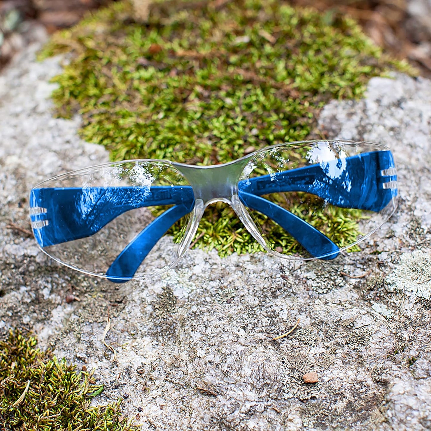 BISON LIFE Safety Glasses - Scratch Resistant Wrap Around Eyewear, Polycarbonate ANSI Z87.1 Impact