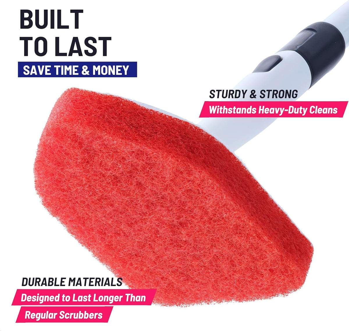 Replacement Scrubber Refill for Moku Home Extendable Tub Tile Shower Brush for Cleaning Non-Scratch