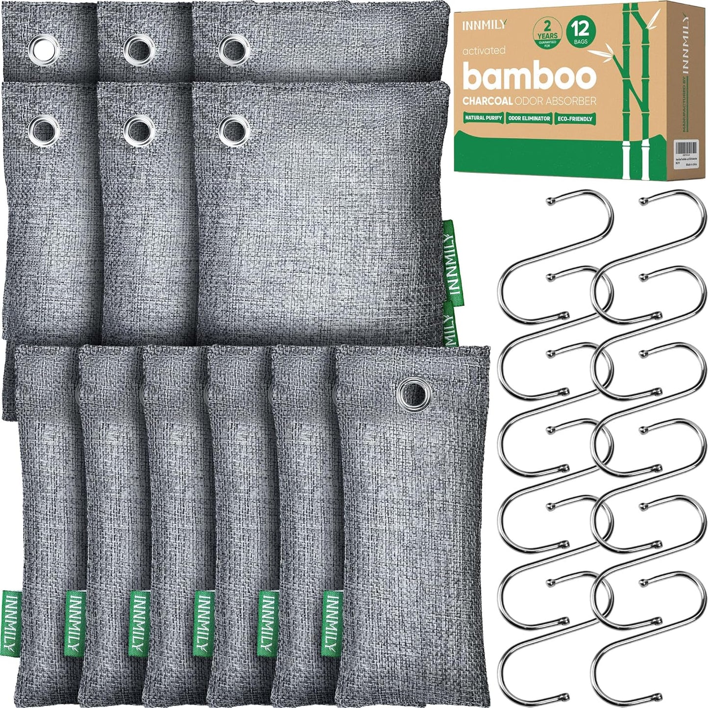 Activated Charcoal Odor Absorber, Odor Eliminator for Strong Odor,Bamboo Charcoal Air Purifying