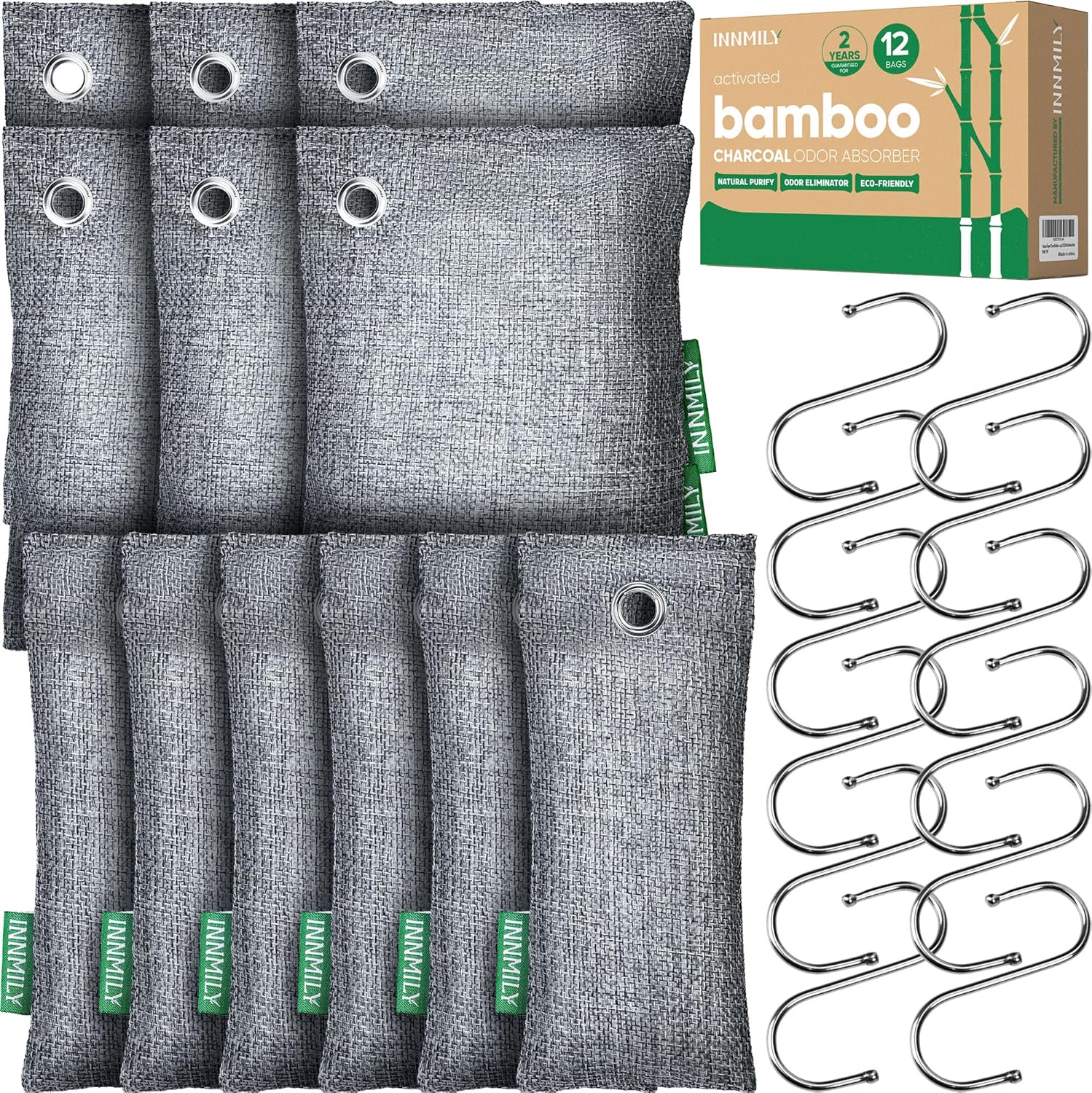 Activated Charcoal Odor Absorber, Odor Eliminator for Strong Odor,Bamboo Charcoal Air Purifying