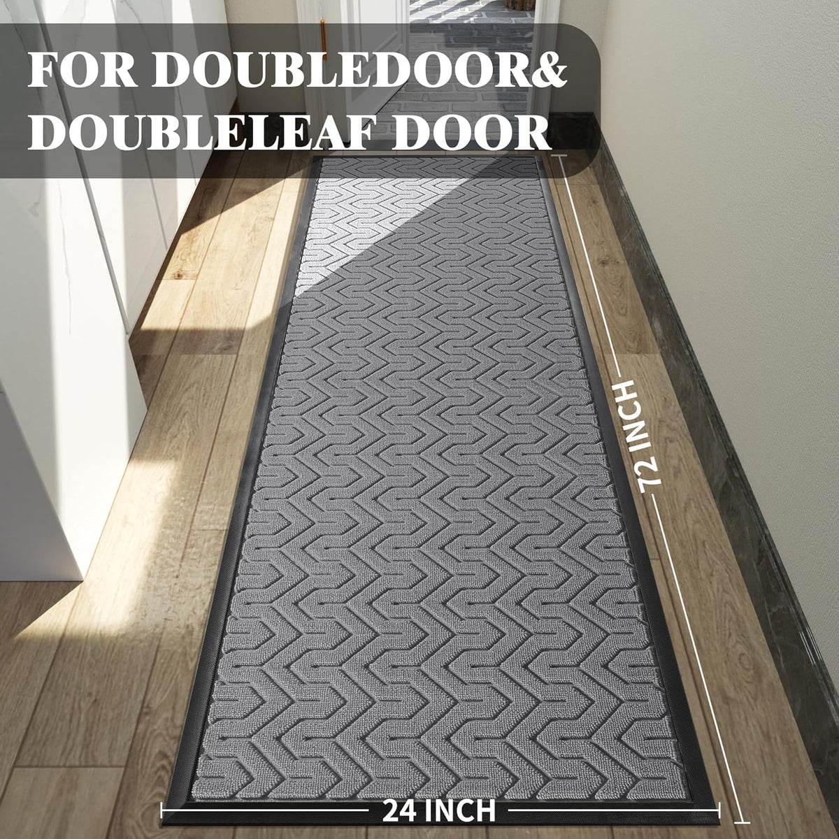 Yimobra 72x24 Indoor Outdoor Runner Rug, Heavy-Duty Waterproof Entrance Mat for High Traffic Areas