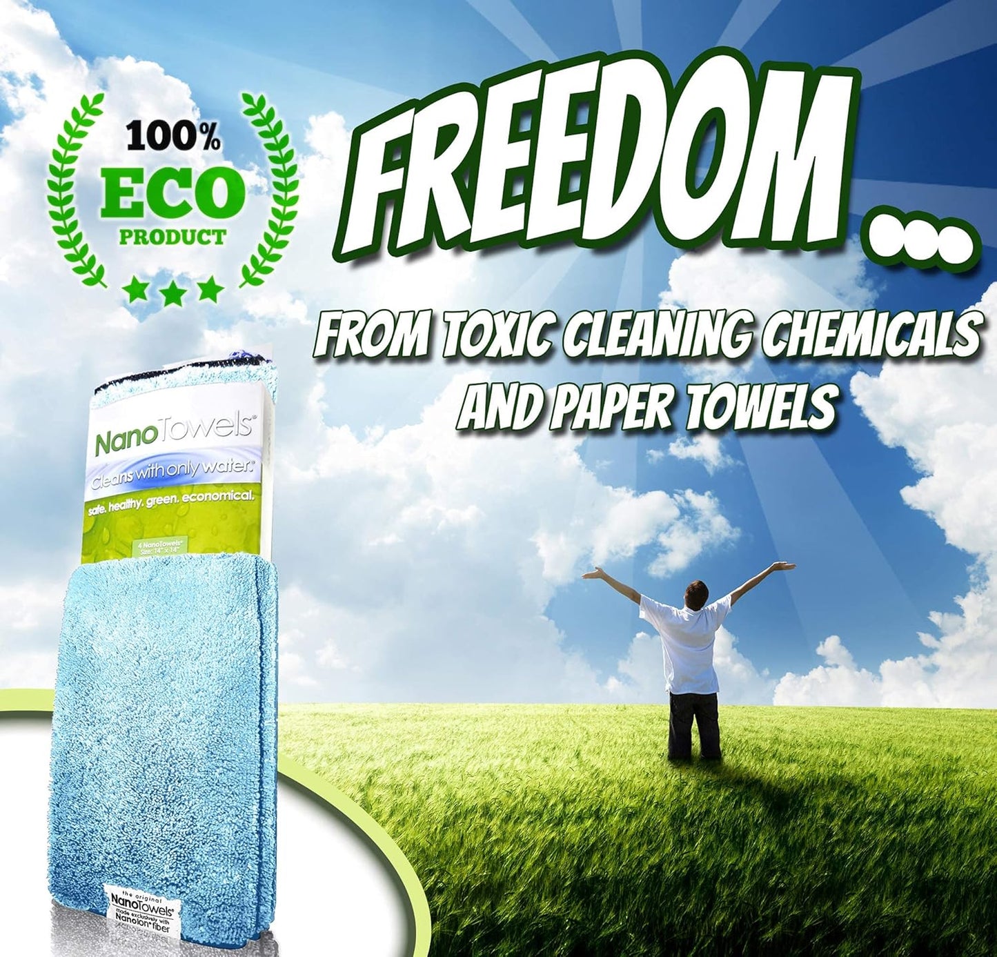 The Amazing Eco Cloth That Cleans Virtually Any Surface with Only Water. No More Paper Towels Or