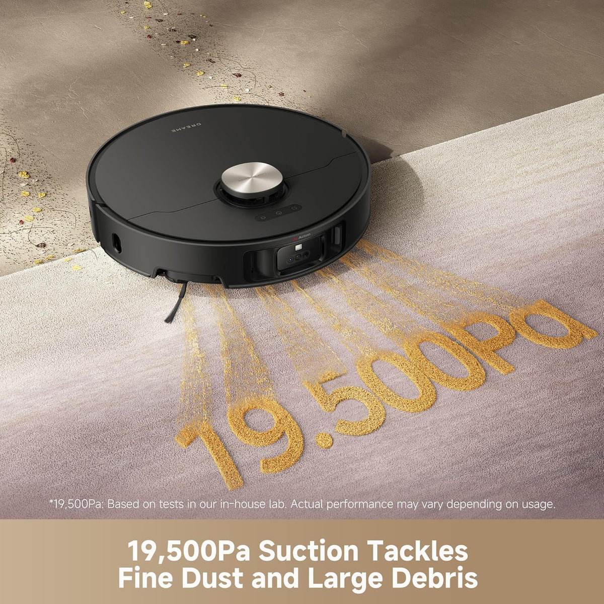DREAME L50 Ultra Robot Vacuum and Mop Black with Auto-Empty and Mop Self-Cleaning, Precise Obstacle