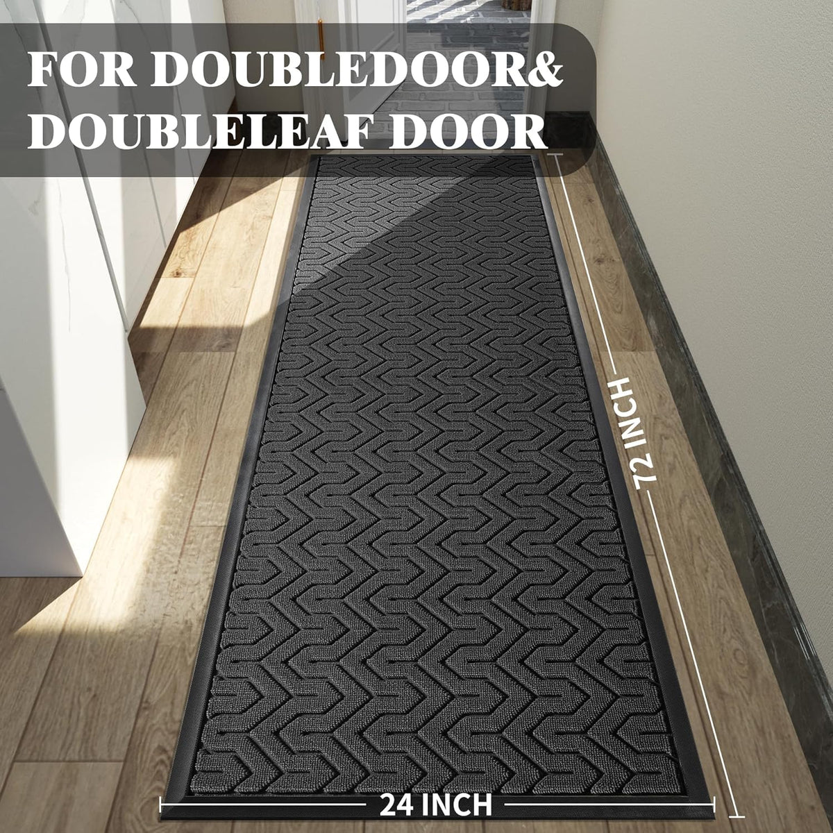 Yimobra 72x24 Indoor Outdoor Runner Rug, Heavy-Duty Waterproof Entrance Mat for High Traffic Areas