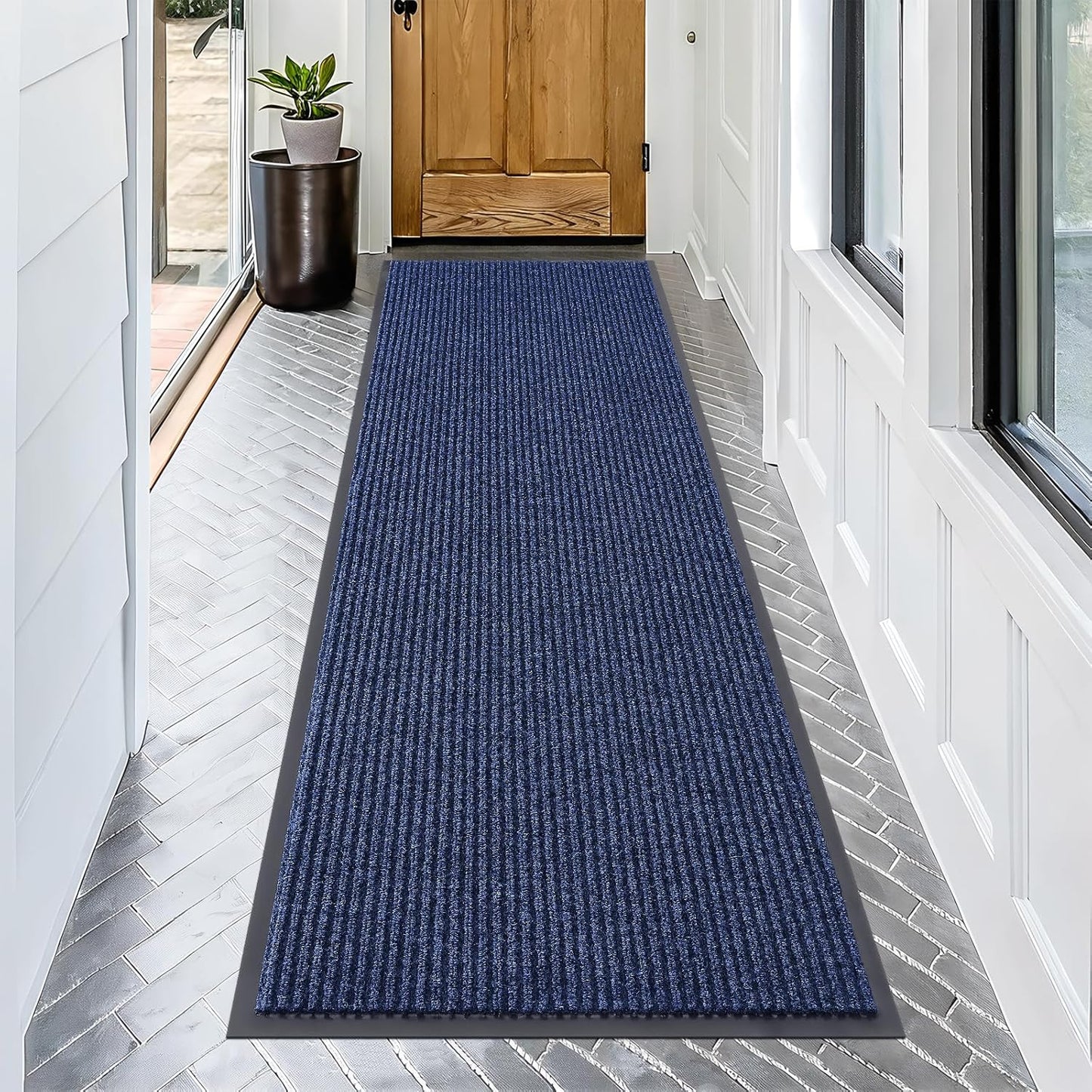 OLANLY Front Door Mat Indoor Outdoor Entrance, Waterproof Heavy Duty Doormat, Fade Resistant, Low