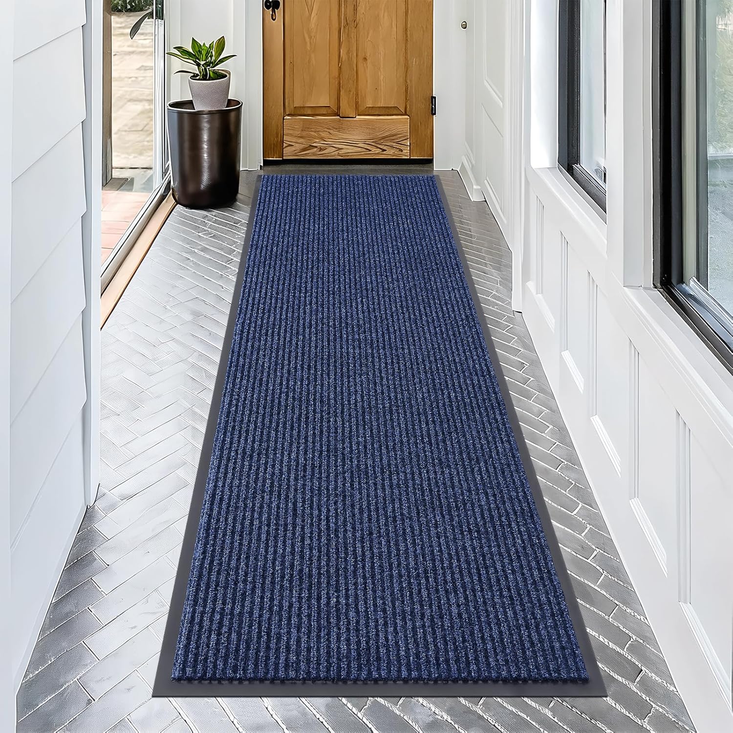 OLANLY Front Door Mat Indoor Outdoor Entrance, Waterproof Heavy Duty Doormat, Fade Resistant, Low