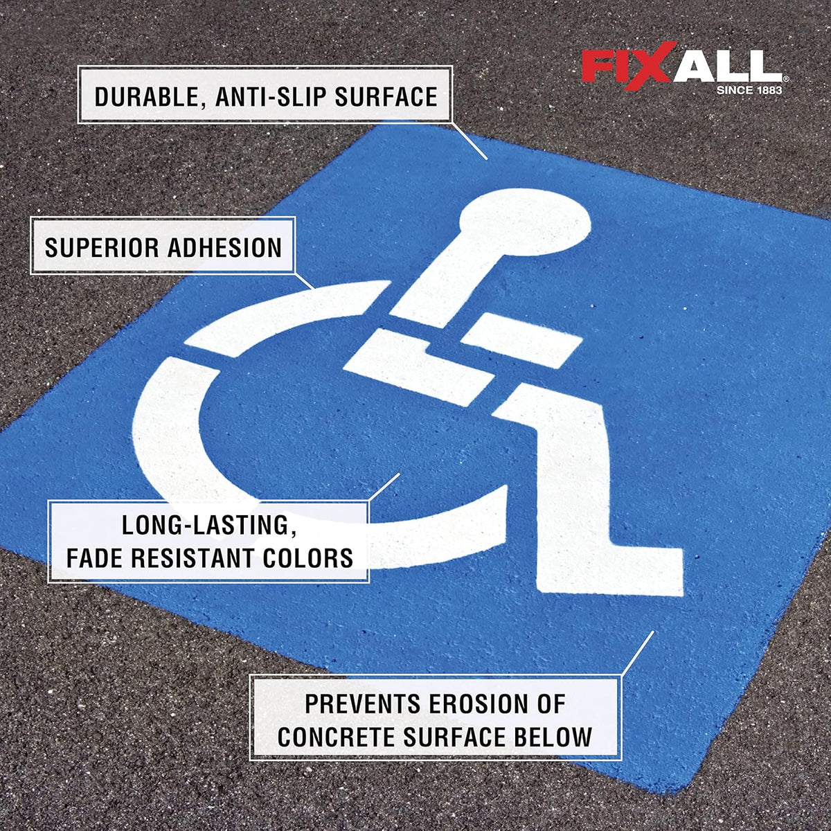 FIXALL Skid Grip Anti-Slip Coating, 1 Gallon, Emerald, Exceeds ADA Standards, Ideal for Safety