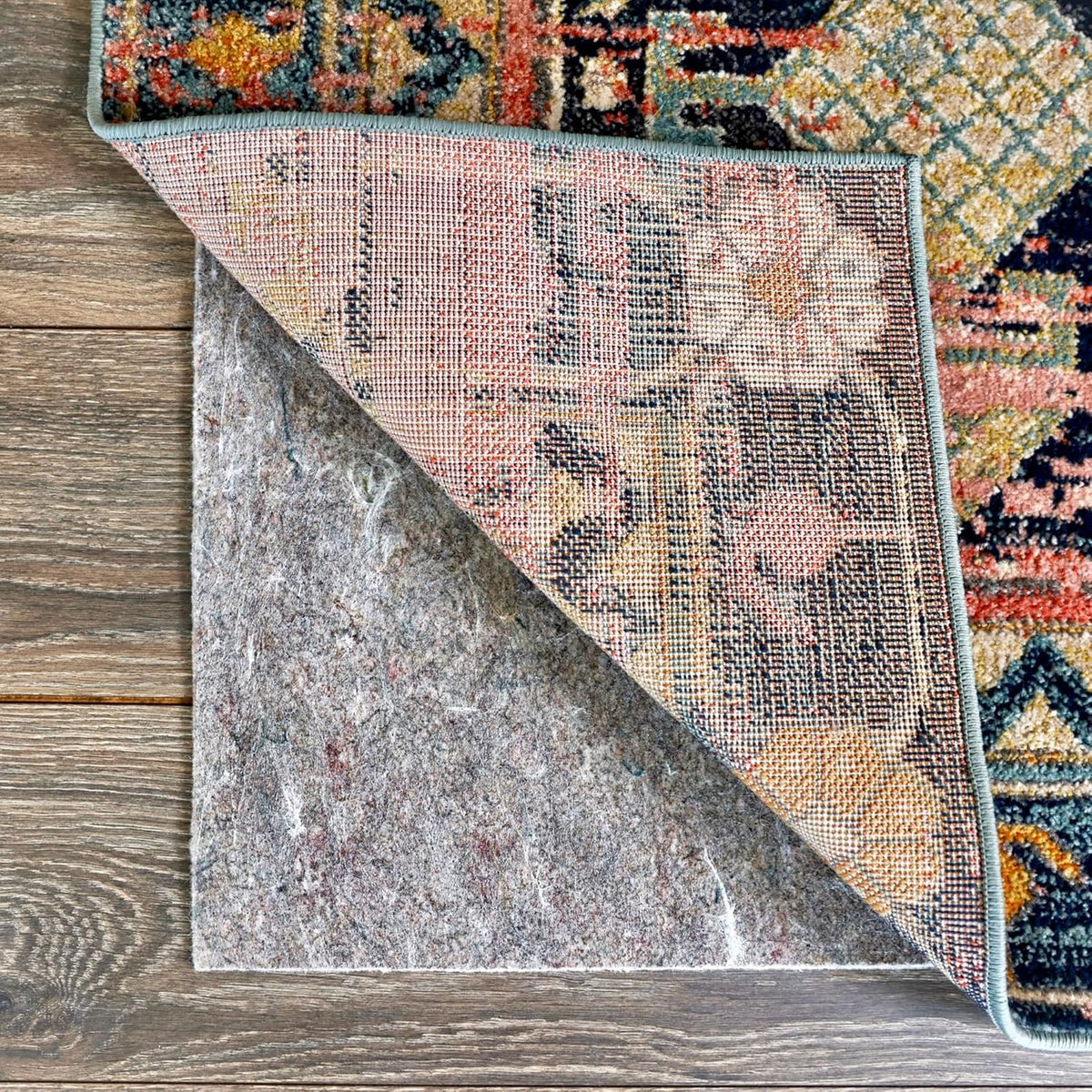 RUGPADUSA - Dual Surface - 10'x14' - 1/8" Thick - Felt + Rubber - Non-Slip Backing Rug Pad - Adds