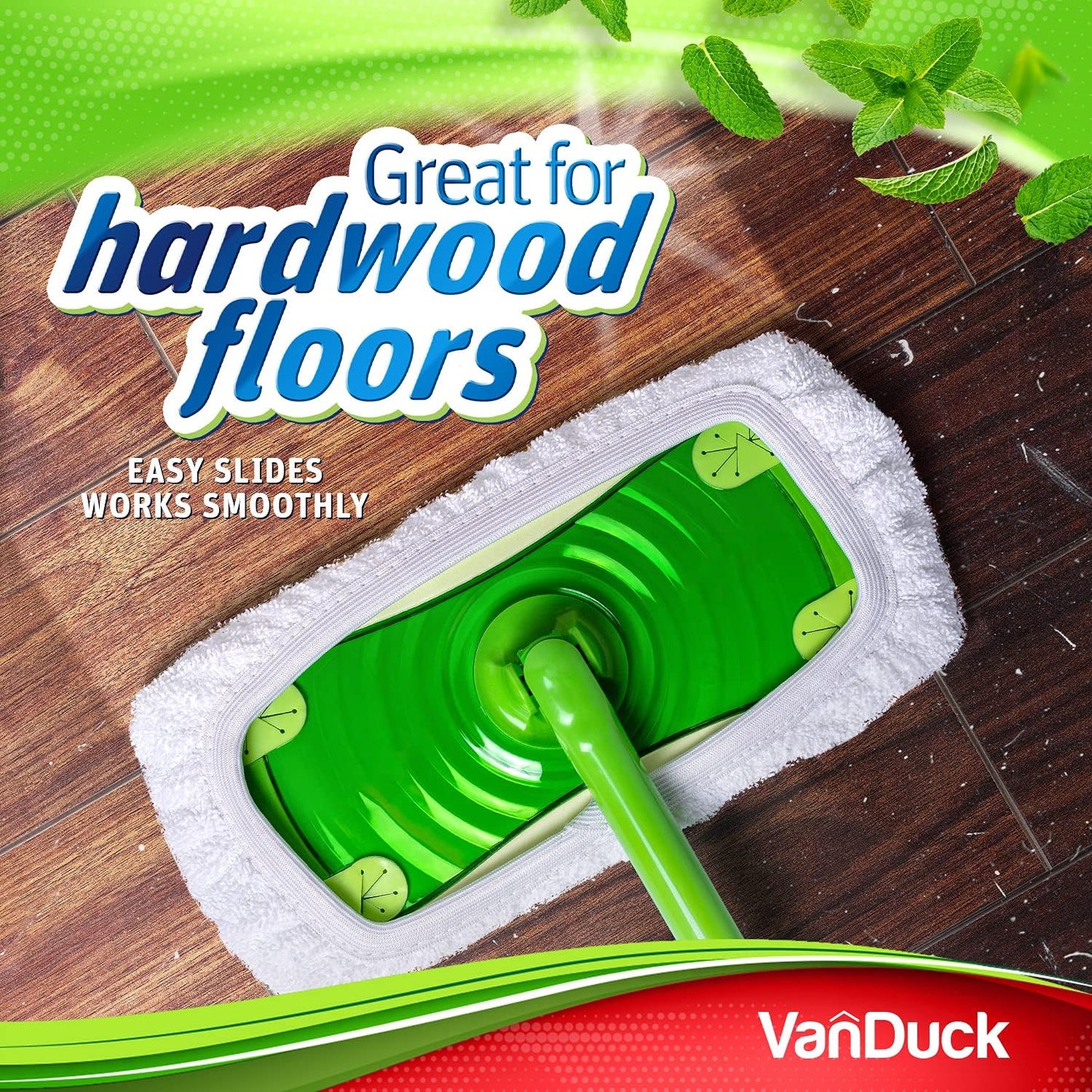 VanDuck Reusable 100% Cotton Mop Pads Compatible with Swiffer Sweeper (2-Pack), Terry Cloth Mop