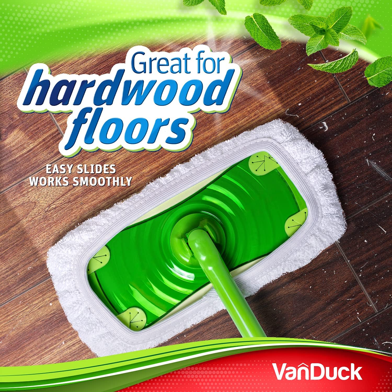 VanDuck Reusable 100% Cotton Mop Pads Compatible with Swiffer Sweeper (2-Pack), Terry Cloth Mop