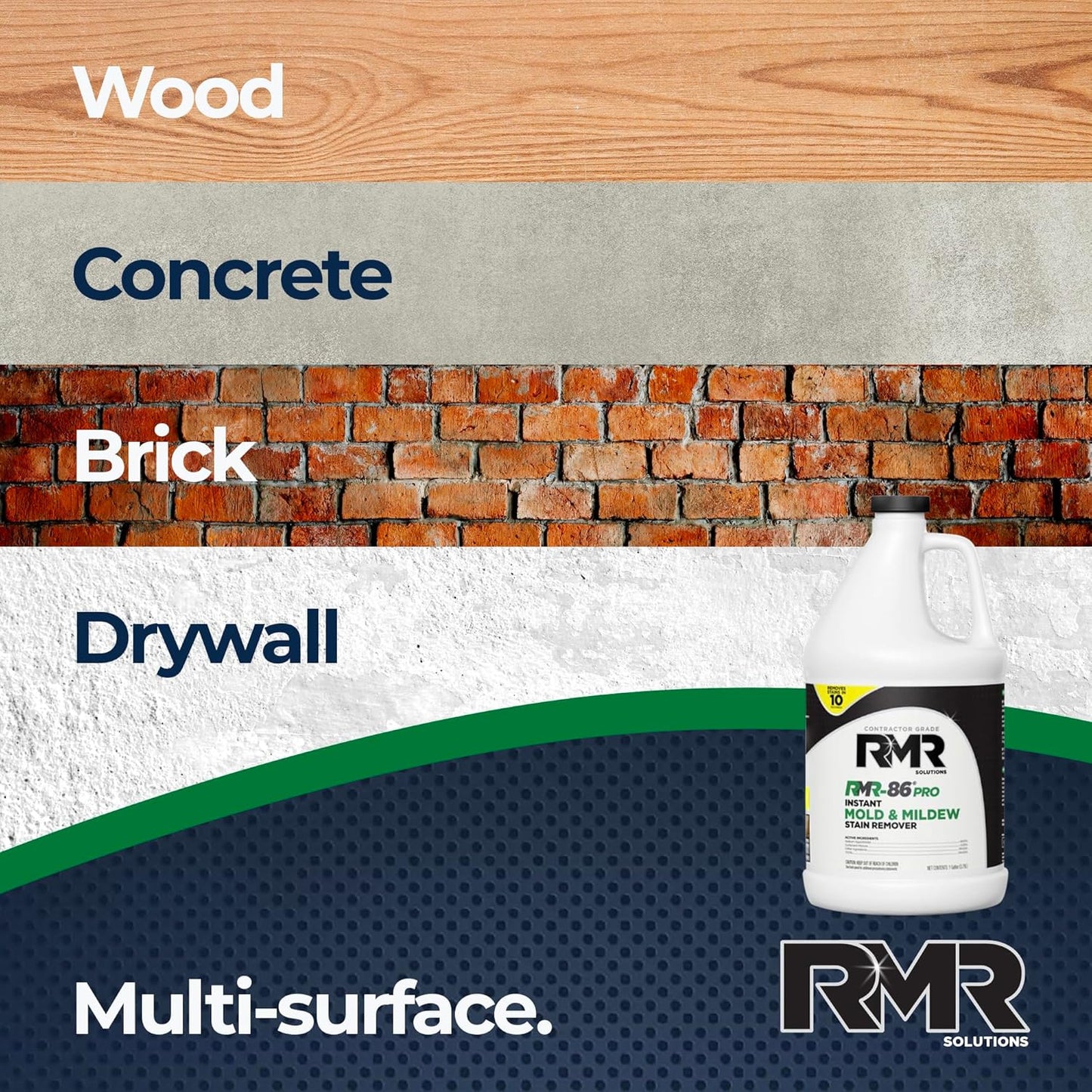 RMR-86 Pro Contractor Grade Mold Stain & Mildew Stain Remover Cleaning Solution, Professional