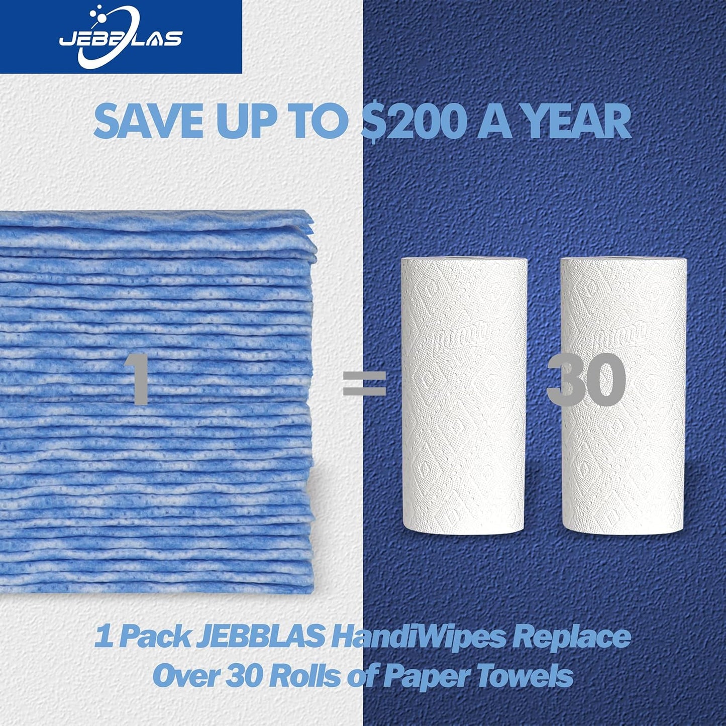 JEBBLAS Handi Wipes Reusable Cloths Dry Cleaning Cloths Dish Towel Kitchen Towel Handy Cleaning