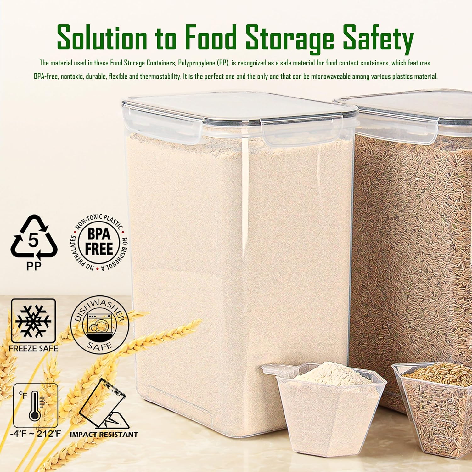 [2PC] 9.5L | 10 qt | 320 Oz Extra Large Airtight Food Storage Containers with Lids, Kitchen &