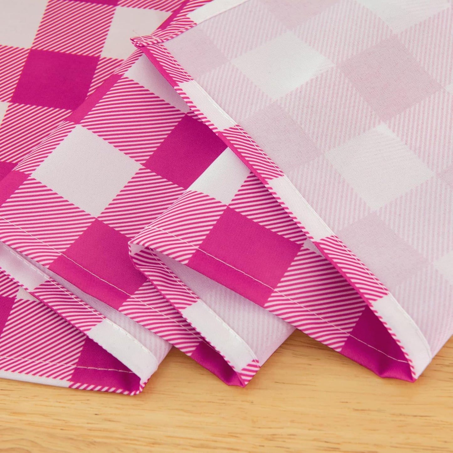 Waterproof Checkered Tablecloth Runner Fabric - Rectangle 12x108 Inch Classic Gingham Buffalo Plaid