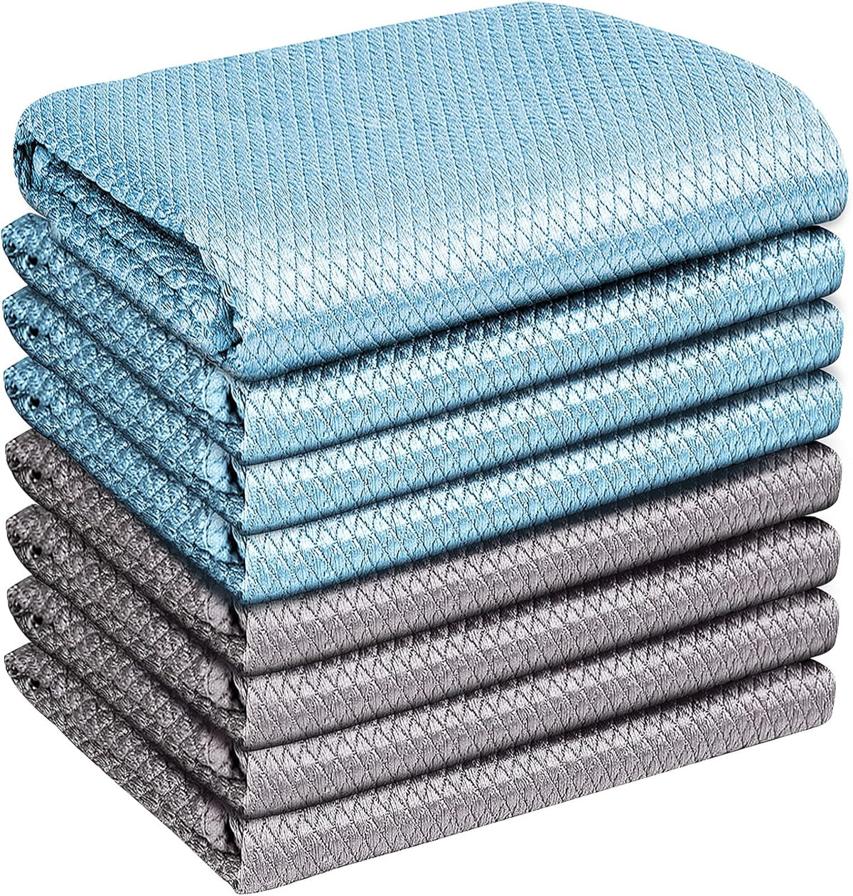 Streak Free Miracle Cleaning Cloths Easy Clean Nanoscale, Pack of 8, 12'' x 16'', Microfiber