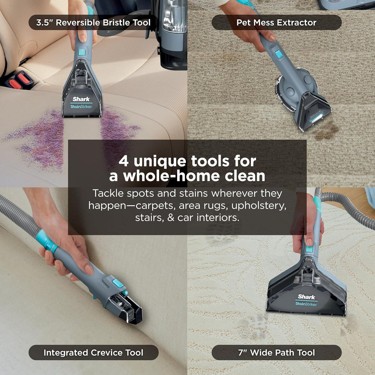Shark StainStriker Portable Carpet Upholstery & Area Rug Cleaner, Bonus XL Tool & Full-Size
