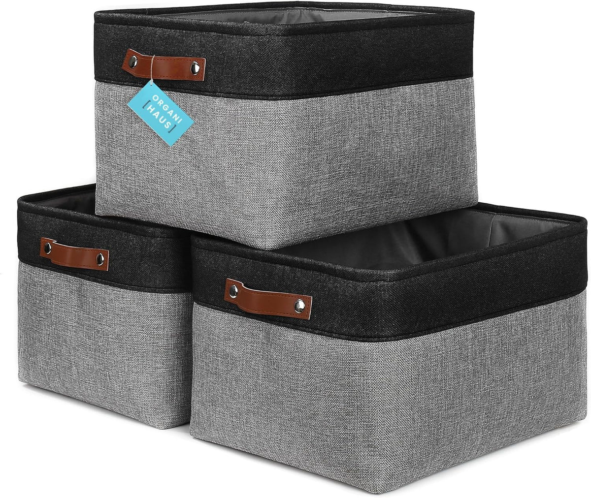 OrganiHaus Extra Large Fabric Storage Bins for Shelves 16x13in, Closet Storage Baskets for Shelf