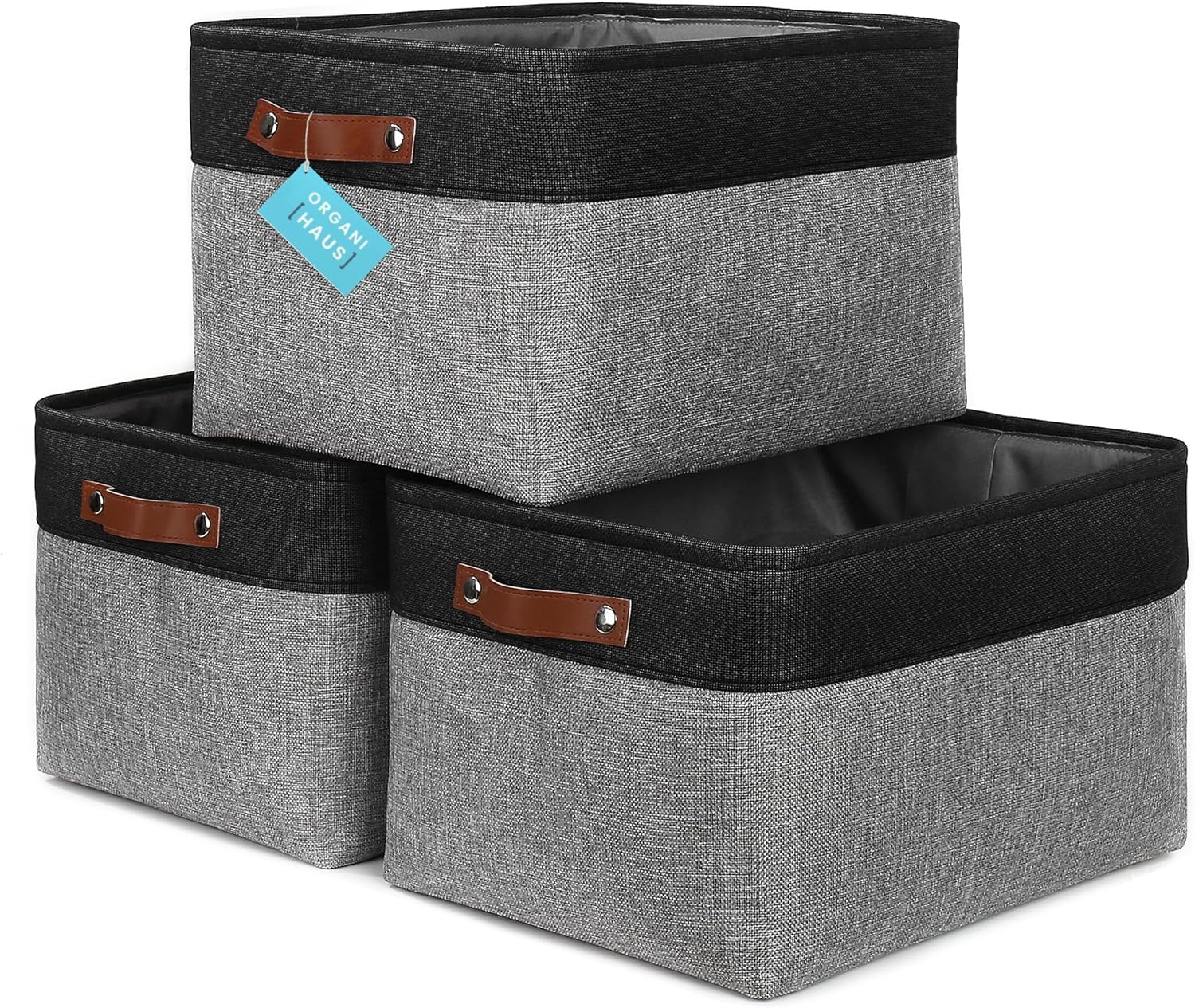OrganiHaus Extra Large Fabric Storage Bins for Shelves 16x13in, Closet Storage Baskets for Shelf