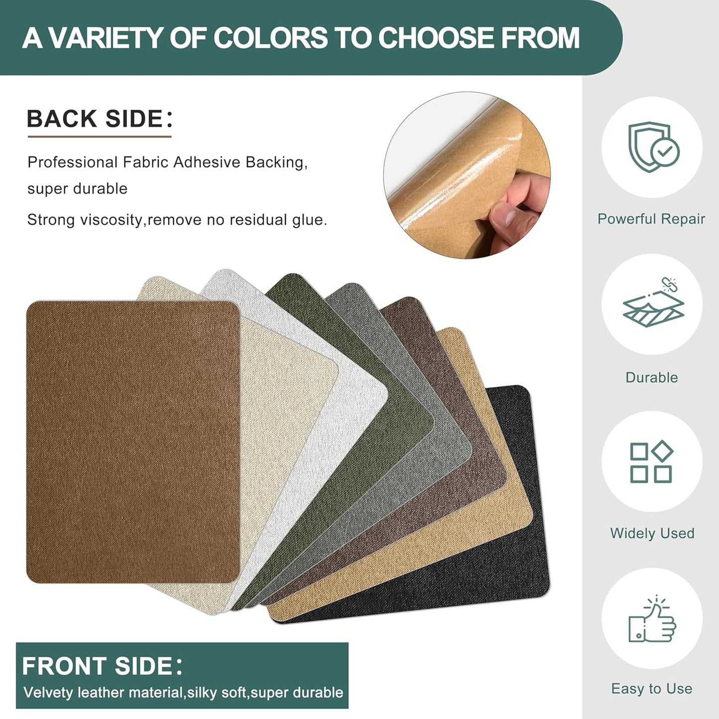 Azobur Couch Patch Repair Fabric,Microfiber Fabric, Self-Adhesive, for Sofa Repair and Upholstery