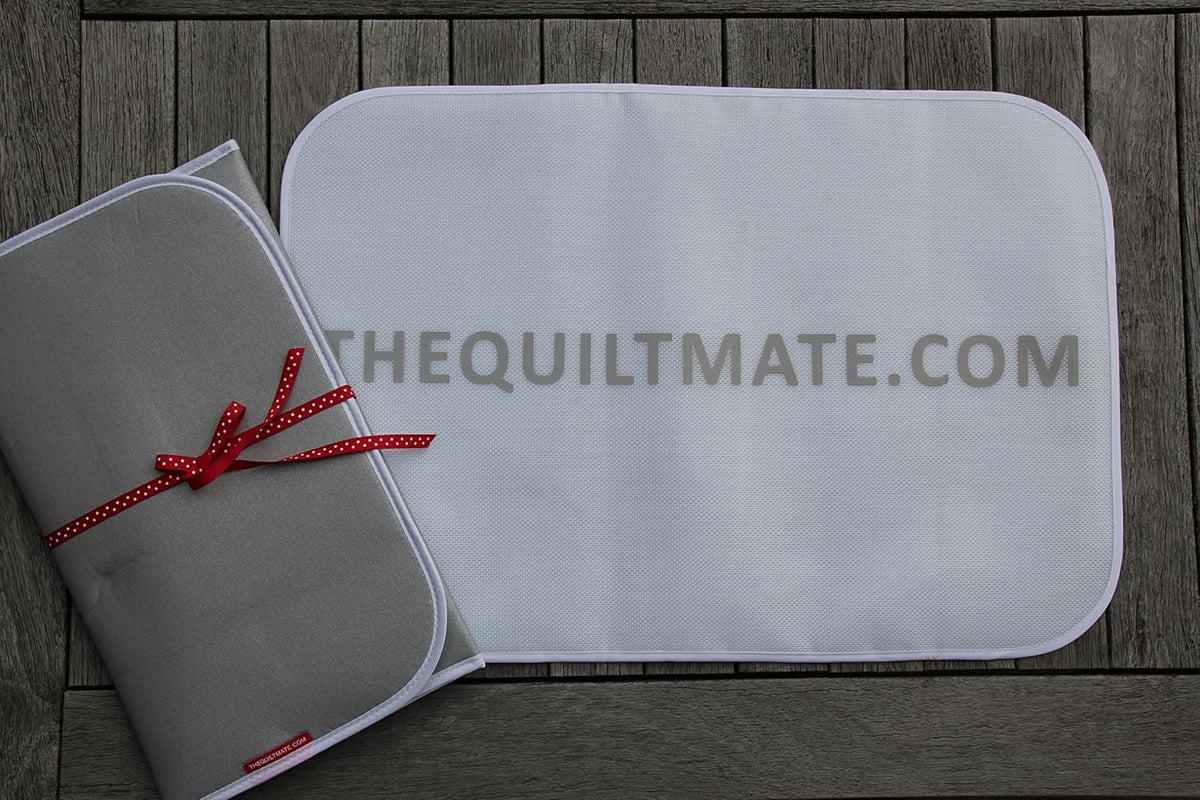 THEQUILTMATE - Premium Ironing Pad, Designed Especially for Quilters and Crafters, Large, Silver