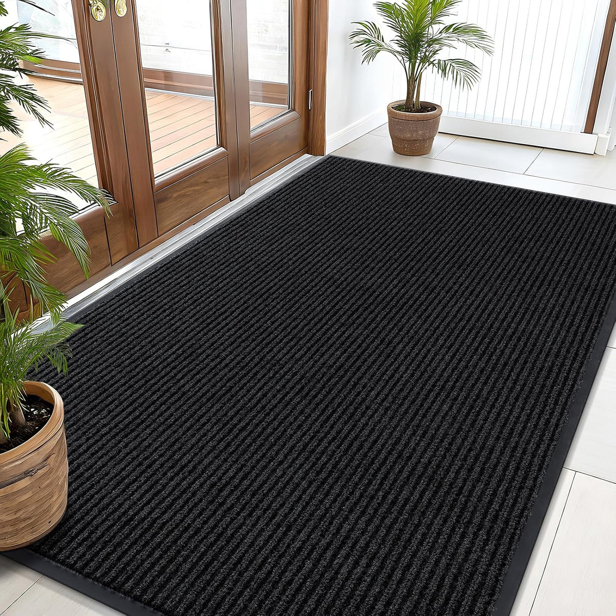 OLANLY Front Door Mat Indoor Outdoor Entrance, Waterproof Heavy Duty Doormat, Fade Resistant, Low