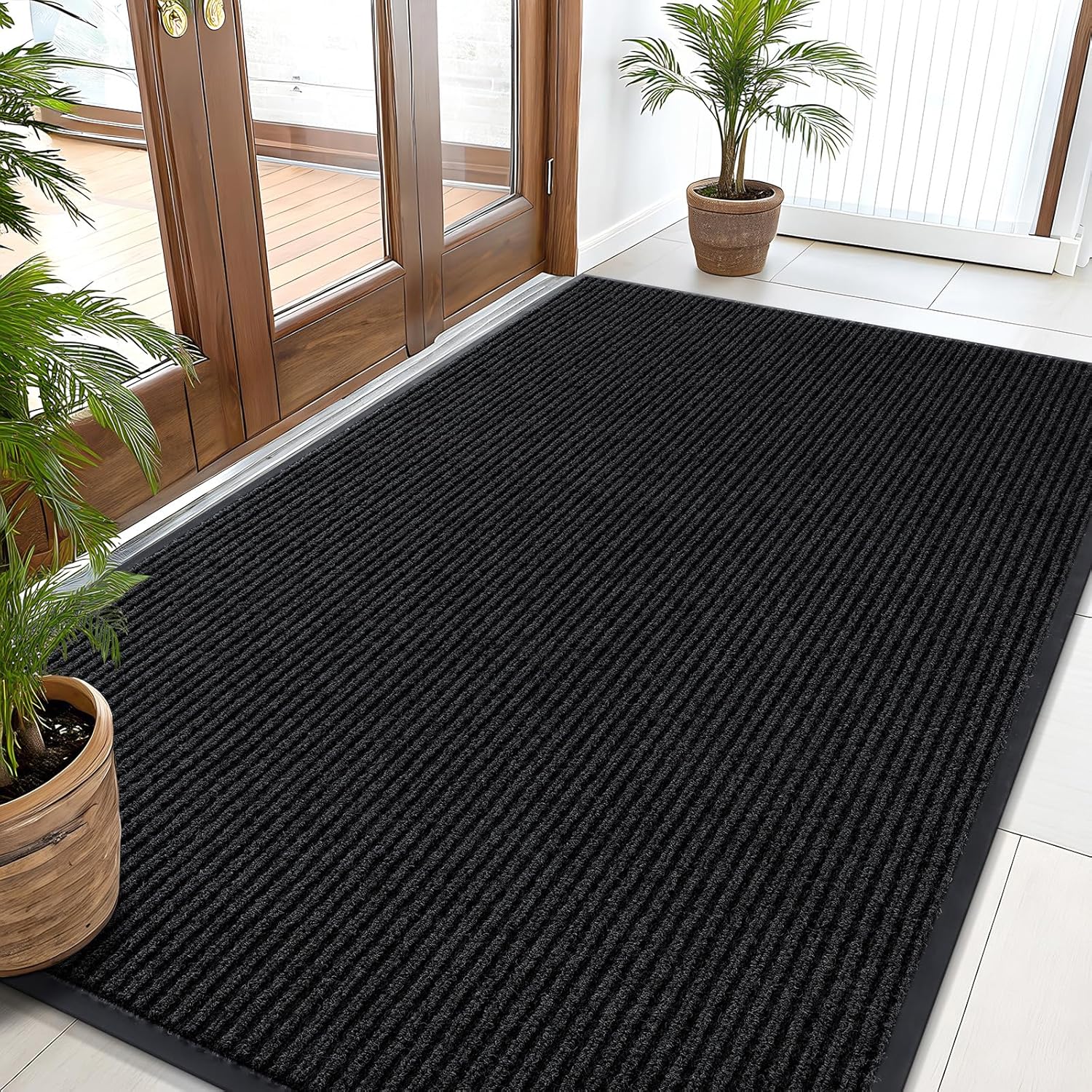 OLANLY Front Door Mat Indoor Outdoor Entrance, Waterproof Heavy Duty Doormat, Fade Resistant, Low