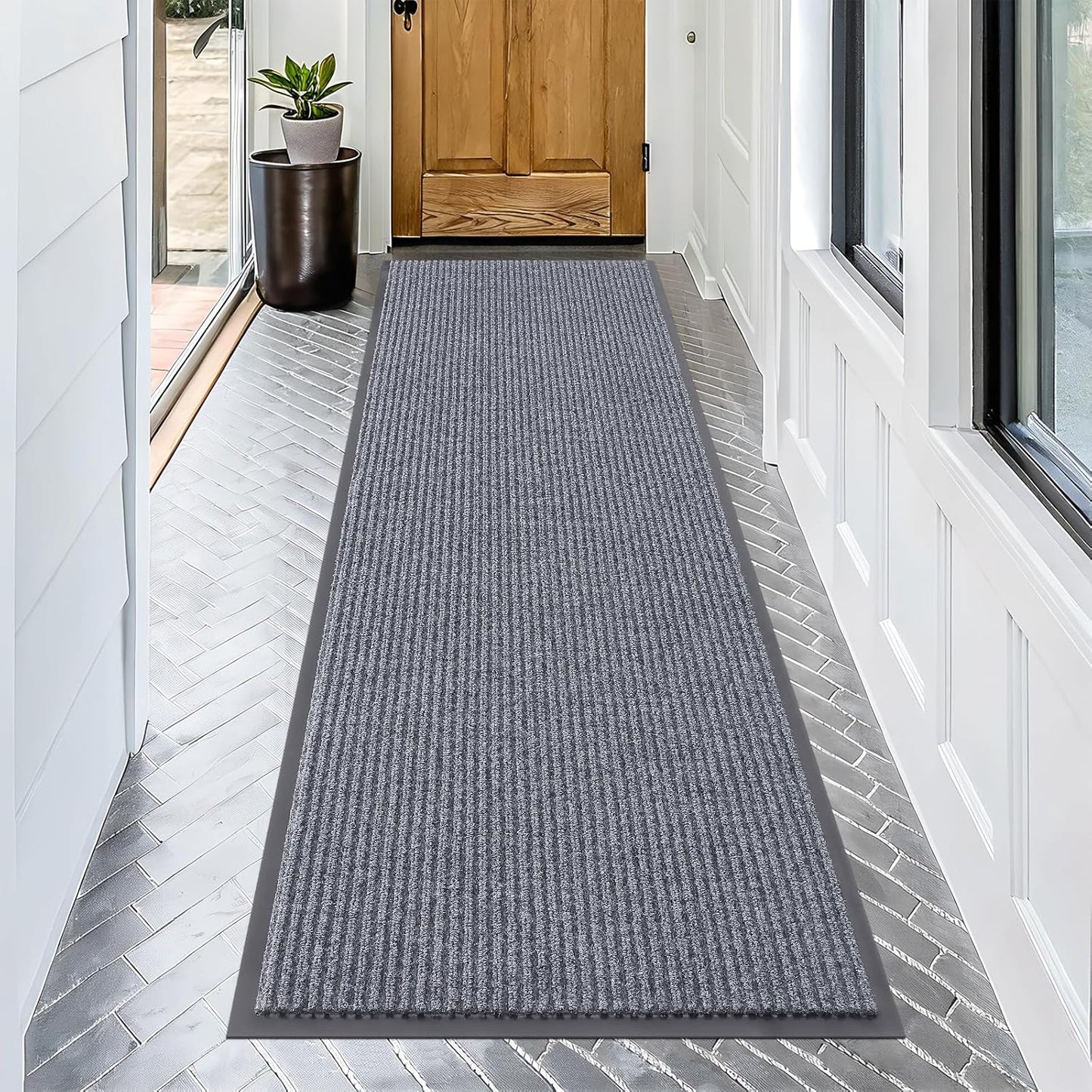 OLANLY Front Door Mat Indoor Outdoor Entrance, Waterproof Heavy Duty Doormat, Fade Resistant, Low