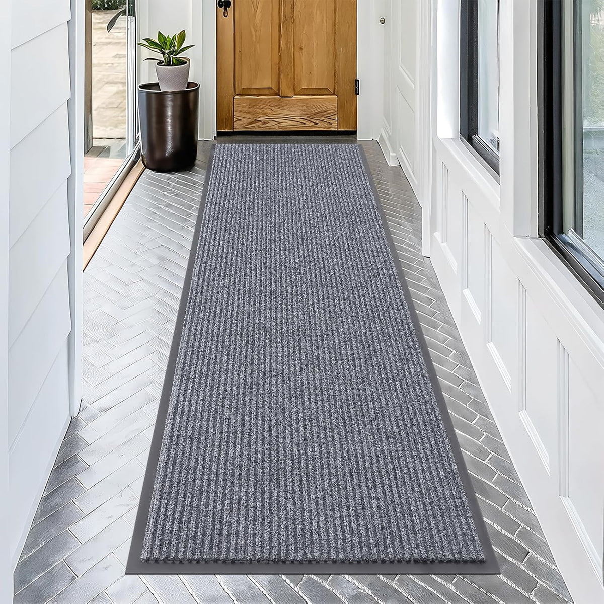 OLANLY Front Door Mat Indoor Outdoor Entrance, Waterproof Heavy Duty Doormat, Fade Resistant, Low