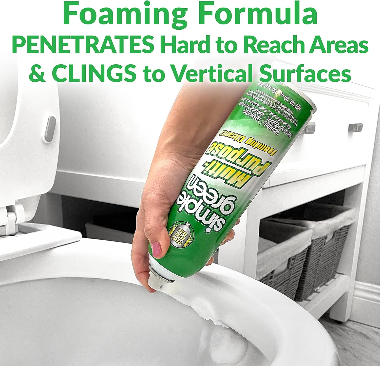Simple Green All-Purpose Foaming Aerosol Cleaner, All-Purpose Cleaning and Degreasing, 20 Oz (Pack