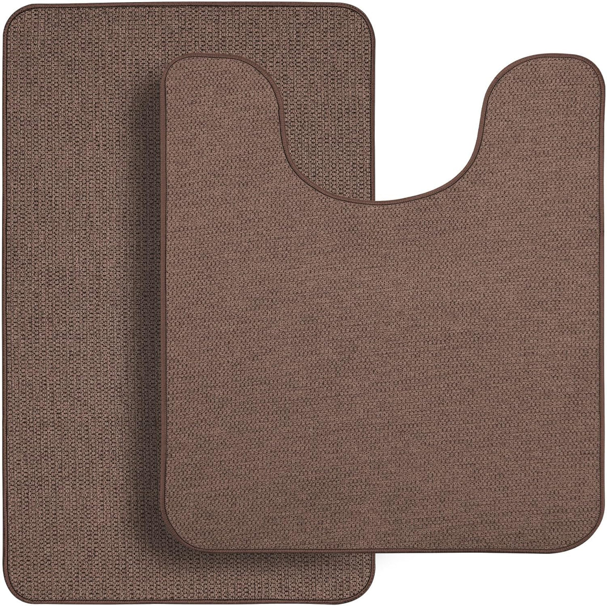 Bathroom Rugs Set 2 Pieces,Thin Bathroom Mats,Toilet Rugs,Quick Dry,Non-Slip,Machine Washable,Low