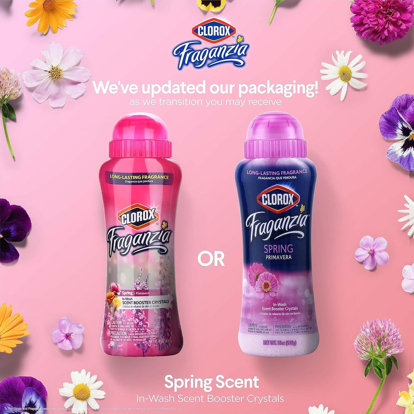 Clorox Fraganzia Laundry Scent Booster Crystals in Spring Scent - Scented In-Wash Freshener Beads