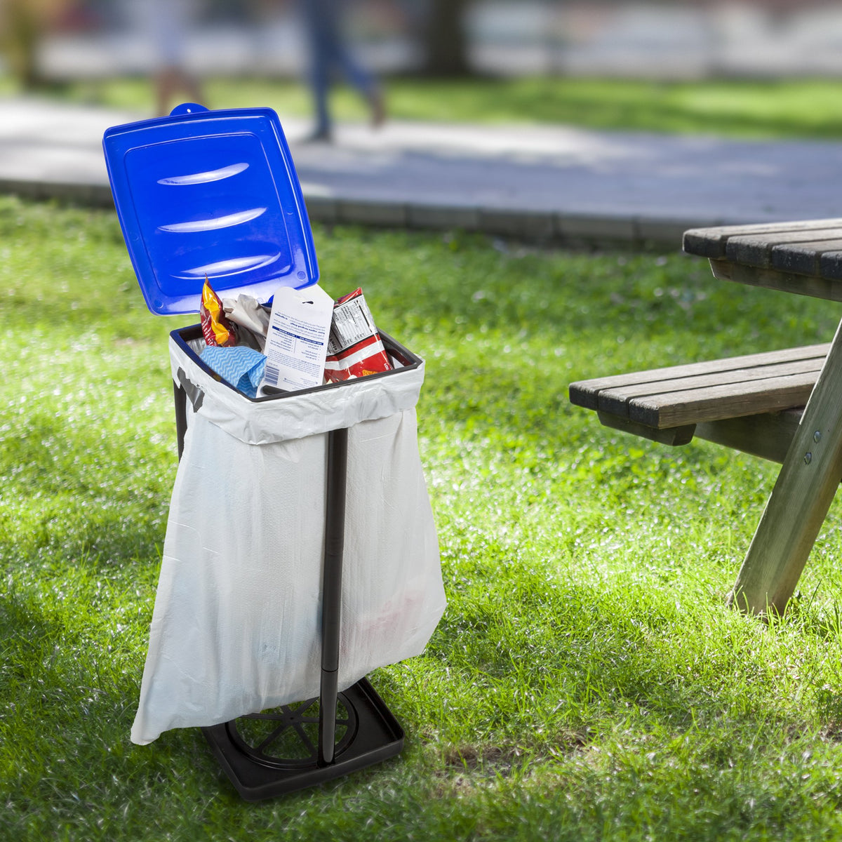 Portable Trash Bag Holder – Collapsible 13-Gallon Garbage Bin for Indoor/Outdoor Use, Camping