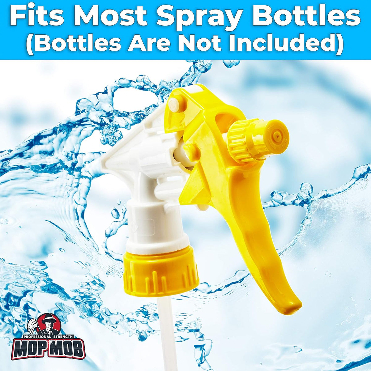 Leak-Free, Chemical Resistant Spray Head 5 Pk Industrial Spray Heads Only (No Bottles) for Auto/Car