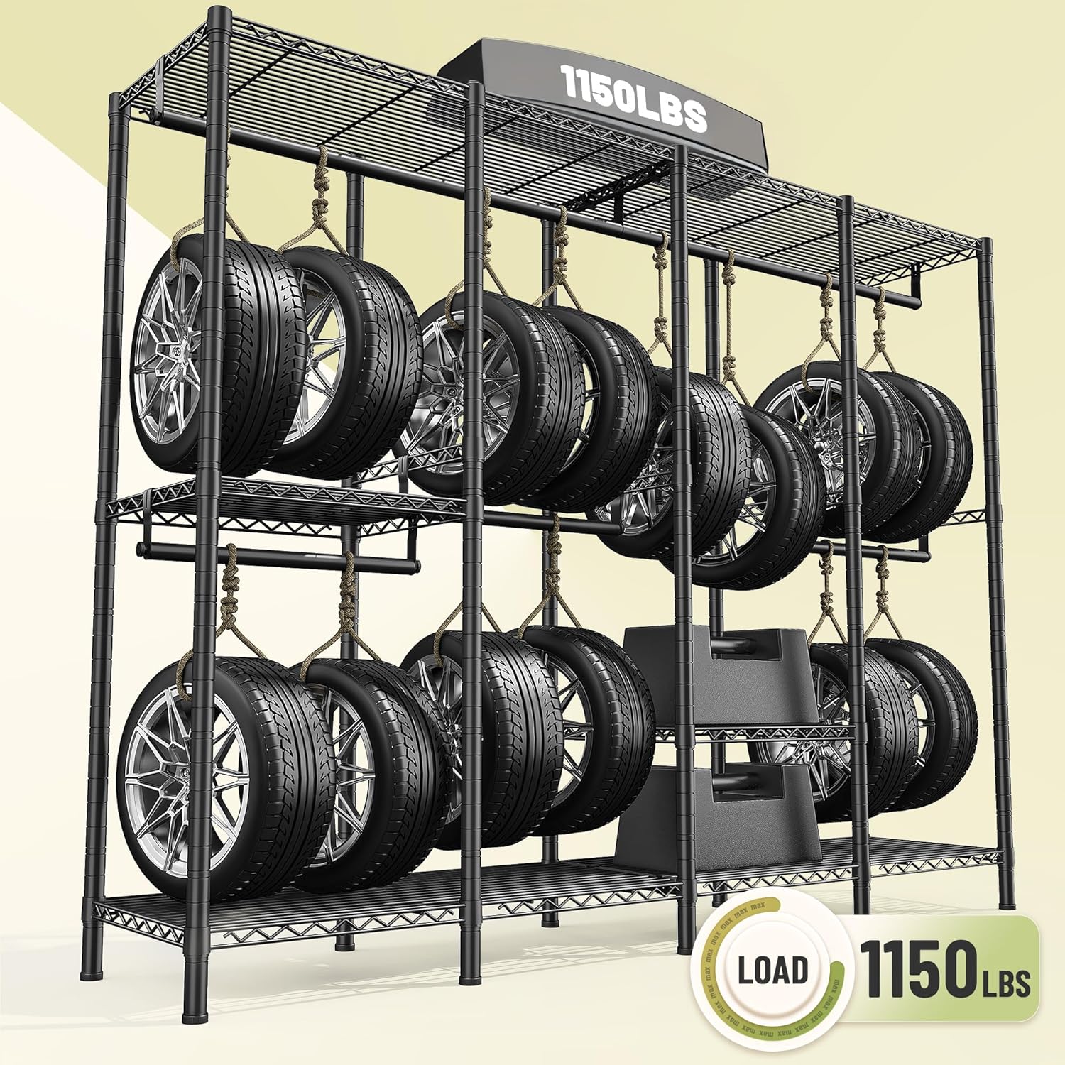 Raybee Heavy Duty Clothes Rack for Hanging Clothes,Clothing Rack with Shelves, Adjustable,76" W x
