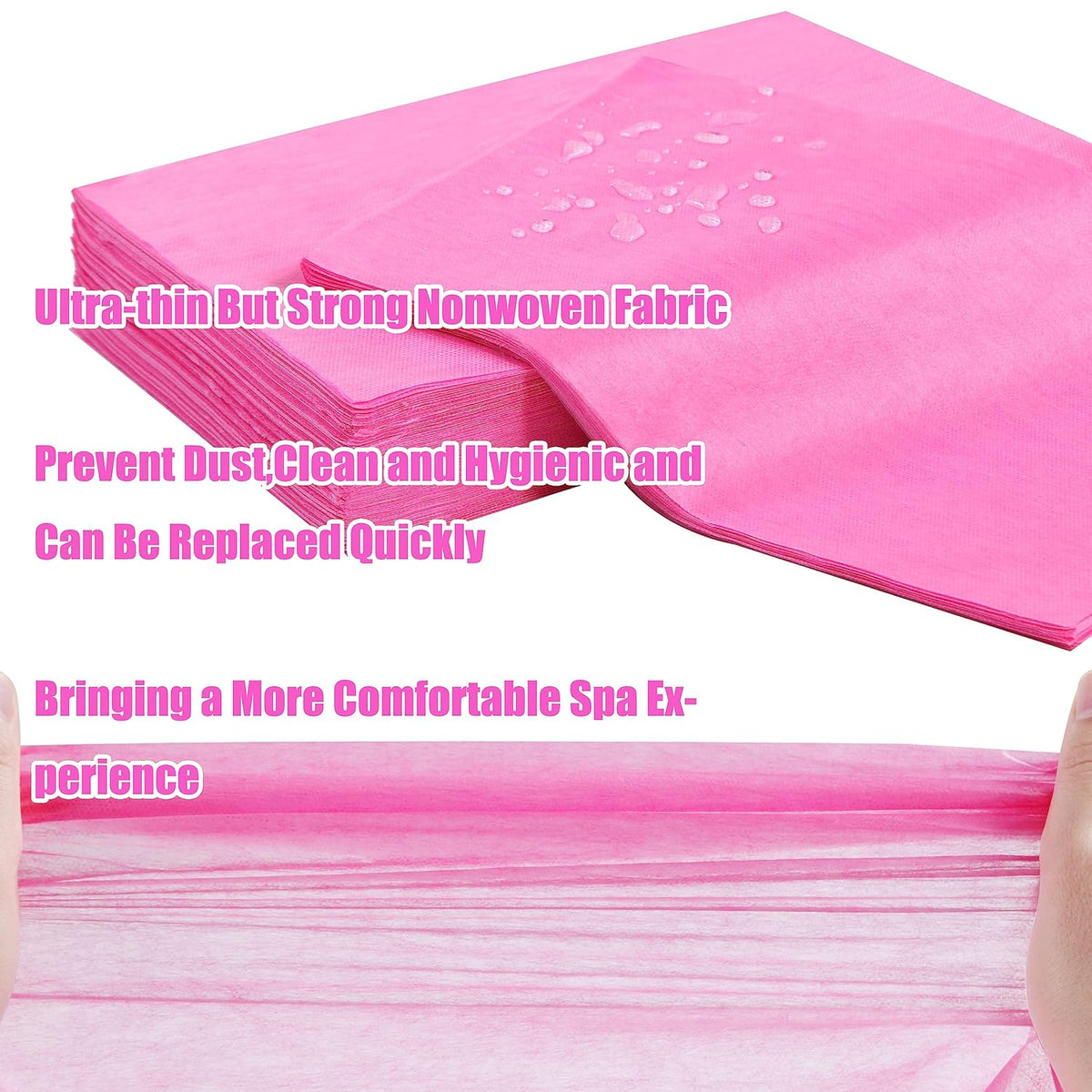 Disposable Bed Sheets for Massage Table 100 Pcs 31" x 71" Waterproof Massage Table Sheets Soft Non