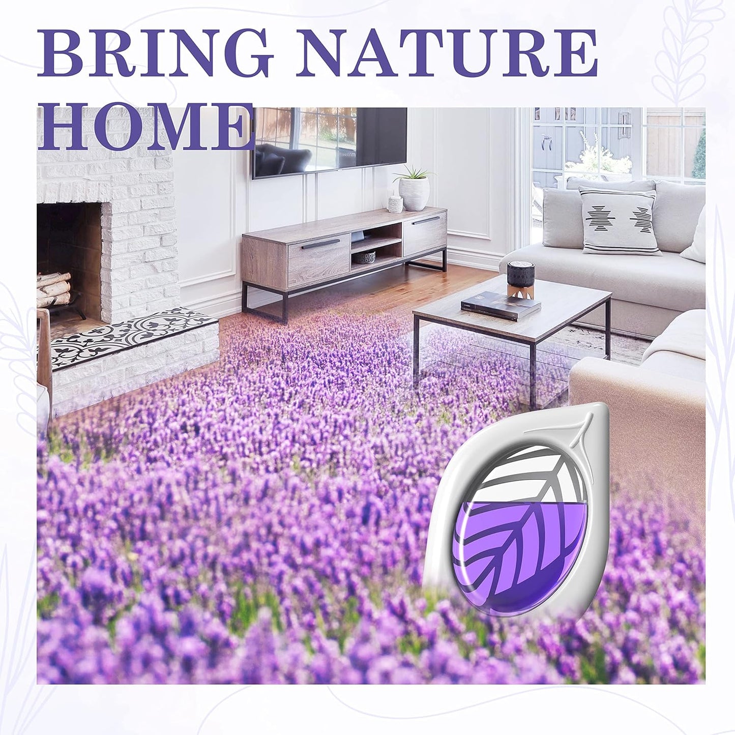 Air Freshener for Home, 4 Pack, Lavender, Odor Eliminator for Small Area Closets Bathroom Pets