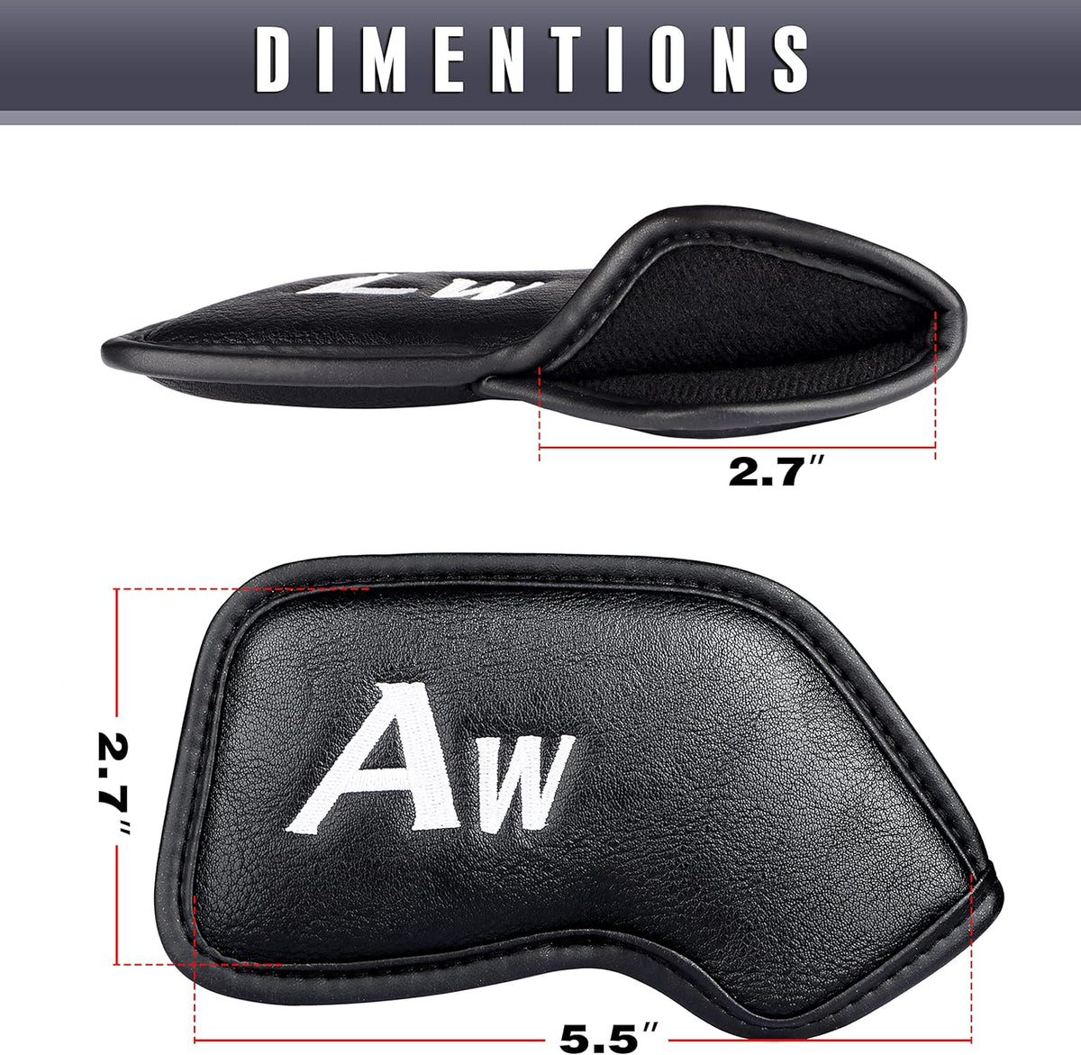 CHAMPKEY Premium Golf Club Covers for Men 12 Pack - Comfortable Polyurethane Golf Iron Covers