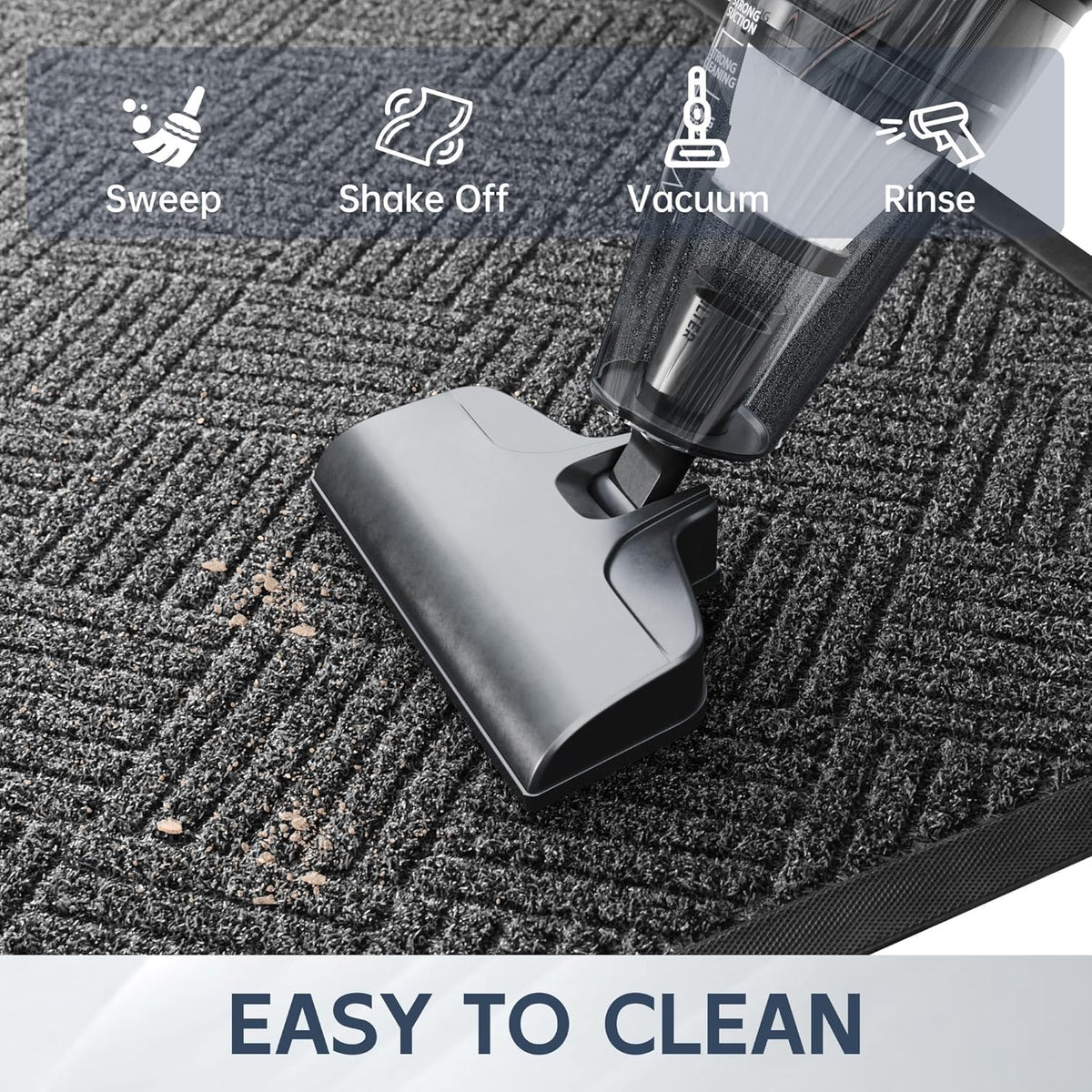 Front Door Mat, 6' x 4' Heavy Duty Indoor Outdoor Doormat, Non-Slip Backing Welcome Mats for