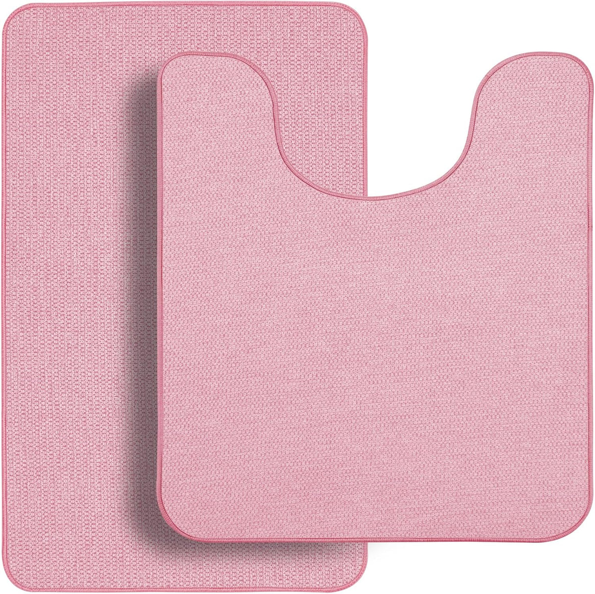 Bathroom Rugs Set 2 Pieces,Thin Bathroom Mats,Toilet Rugs,Quick Dry,Non-Slip,Machine Washable,Low