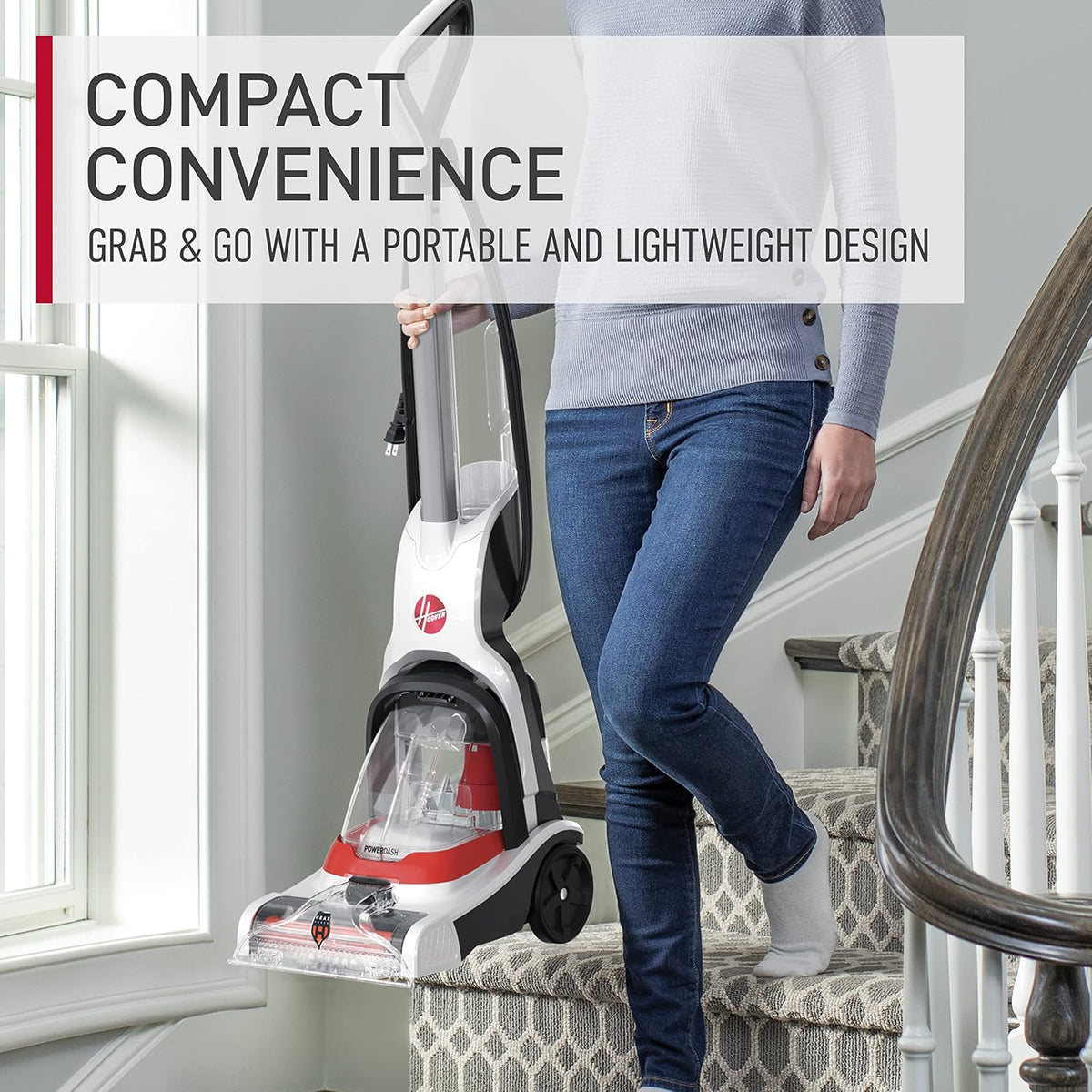 Hoover PowerDash Pet+ Compact Carpet Cleaner Machine, Lightweight Carpet Shampooer Machine