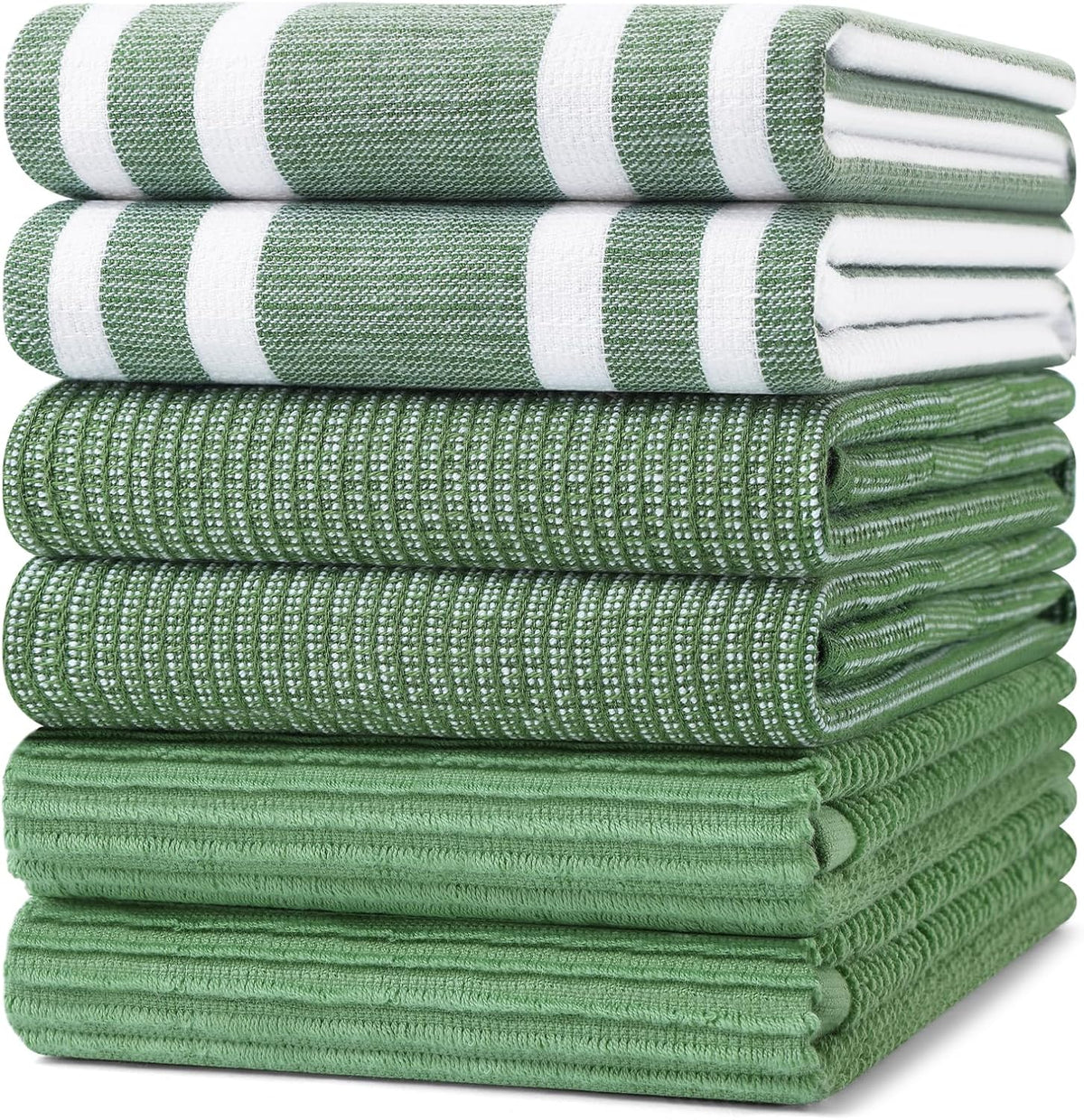 Homaxy Premium Kitchen Towels(18”x 28”, 6 Pack), Large Cotton 380 GSM Kitchen Hand Towels, Soft and