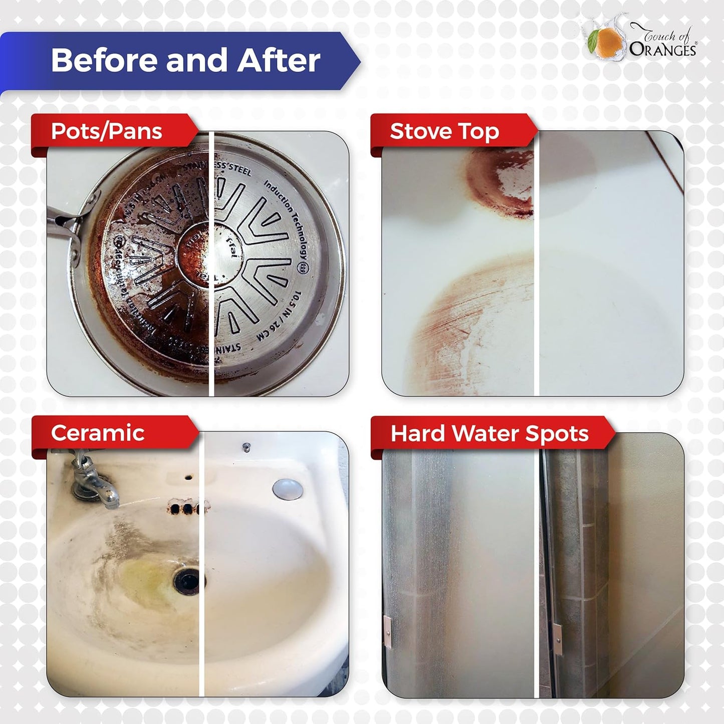 BRING IT ON! CLEANER Hard Water Stain Remover - Soap Scum, Calcium, Lime Scale, Remover for Shower