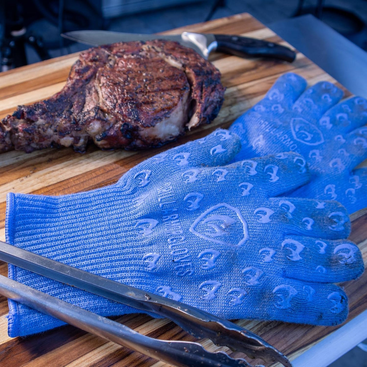 Grill Armor Oven Gloves 932°F Extreme Heat & Cut Resistant Oven Mitts with Fingers for BBQ