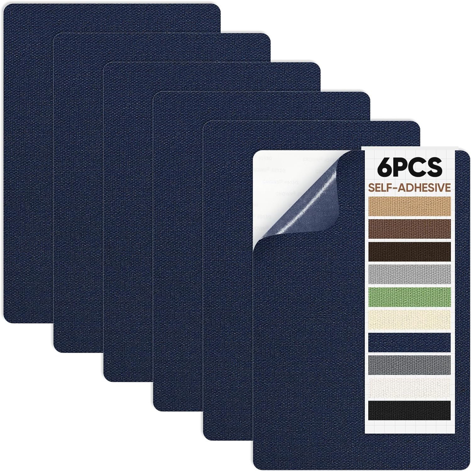 Canvas Patch 5.5 x 8 Inches 6Pcs Self-Adhesive Waterproof Canvas Patch Kit for Repairing