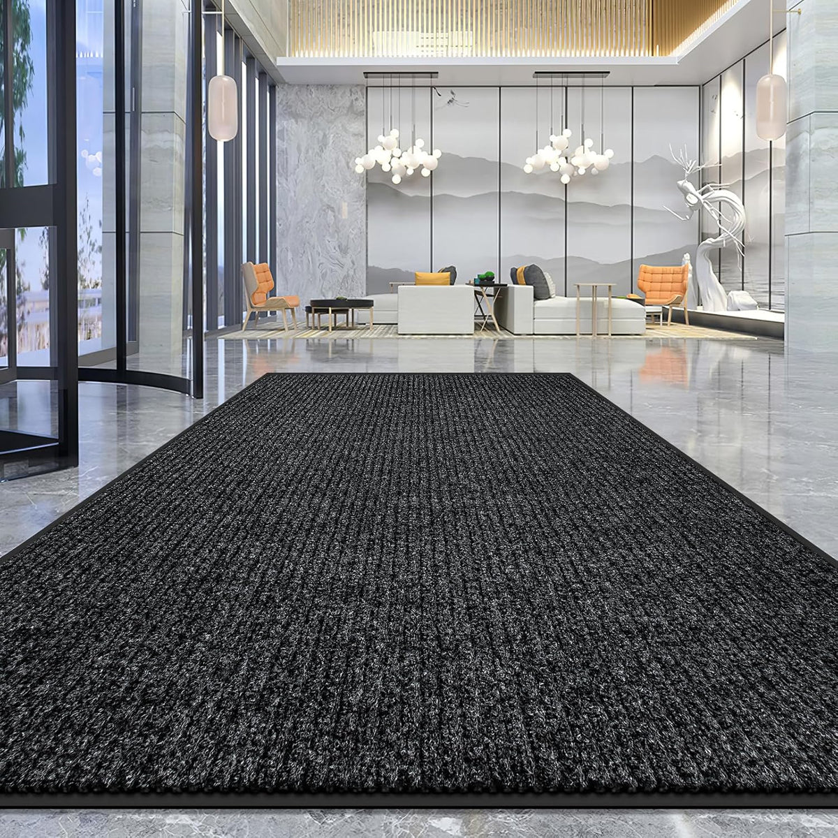 Vicwe Indoor Outdoor Door Mat, 3'x10' Heavy Duty Front Door Mat, Non-Slip Washable Doormats