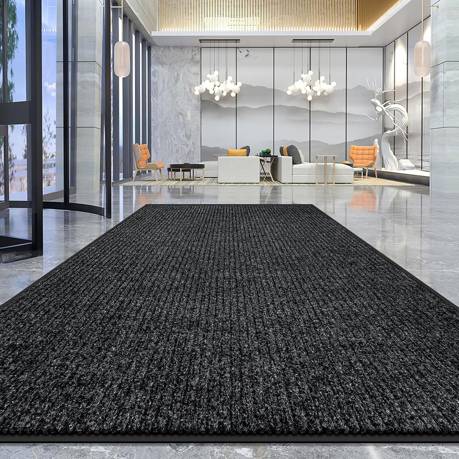 Vicwe Indoor Outdoor Door Mat, 3'x10' Heavy Duty Front Door Mat, Non-Slip Washable Doormats