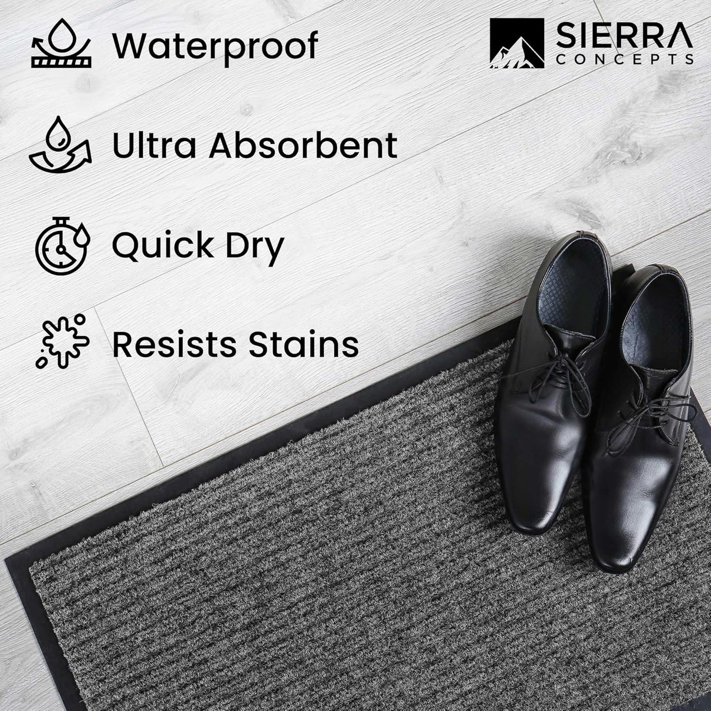 Sierra Concepts Front Door Mat X-Large Welcome Floor Mats - Entryway Indoor Outdoor Entrance
