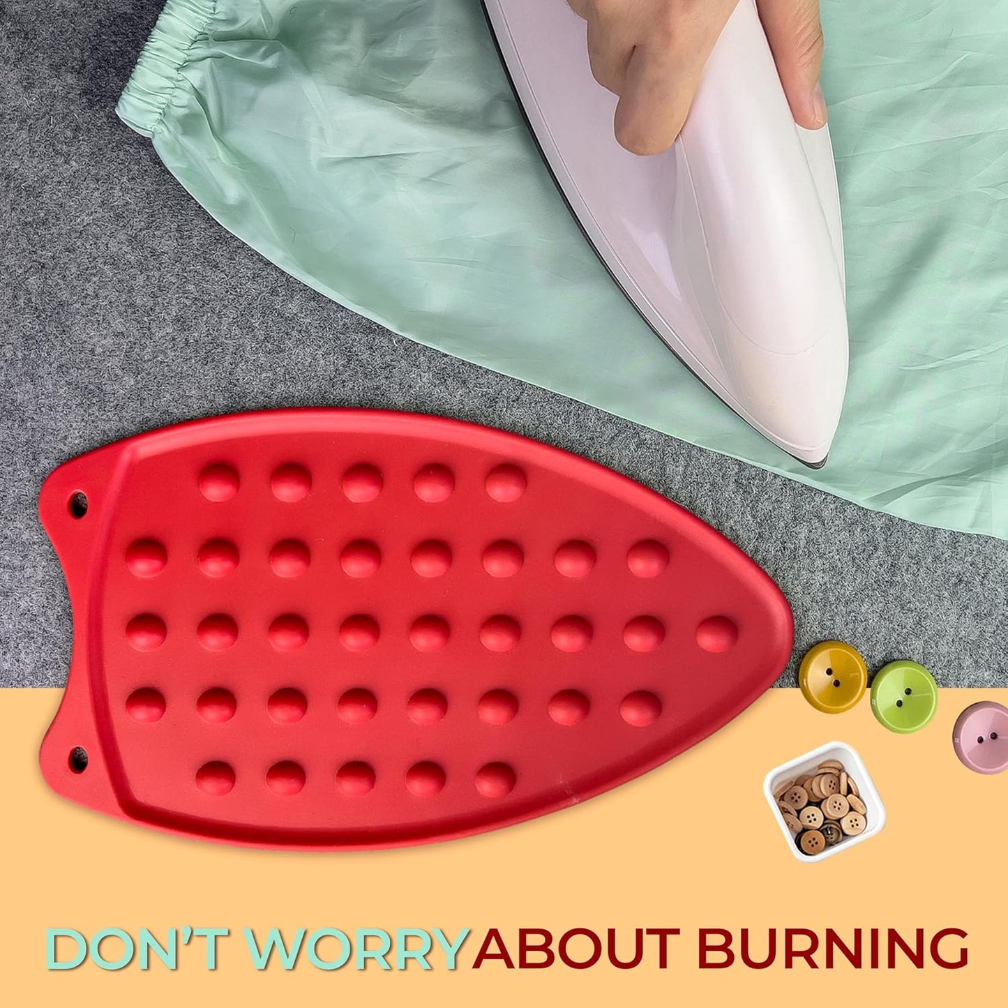 Savina Silicone Rest Pad for Ironing Board(2 Pack). Heat Resistant Pad, Thicker Version. Perfect