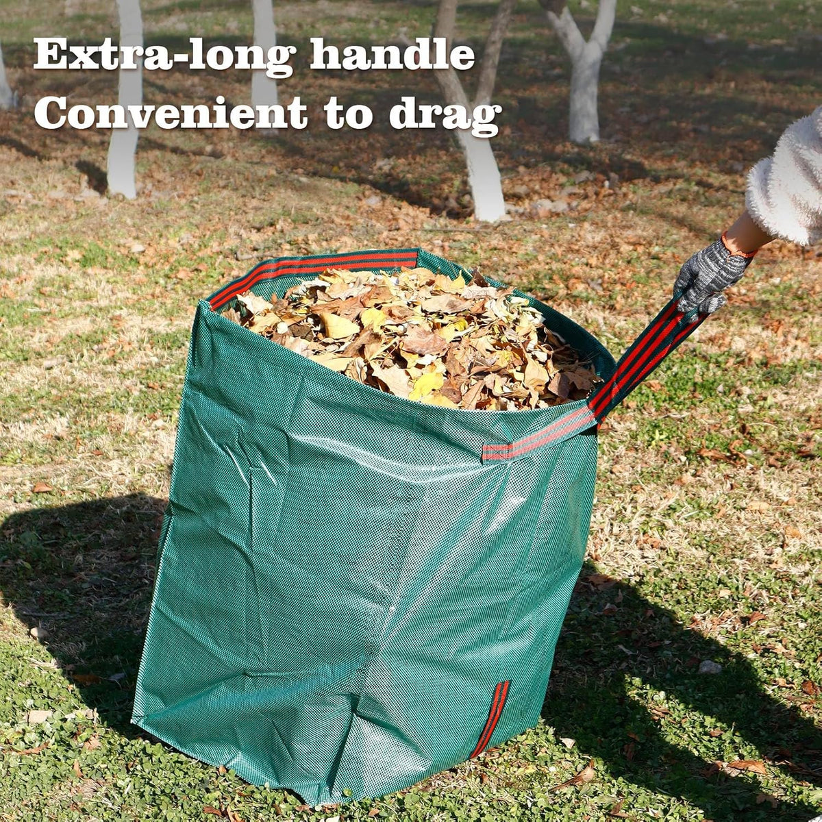 72 gallon Leaf Collector bags,4-Pack Yard Waste Bags,Large Dustpan-Type Lawn Bags, Leaf Bags for